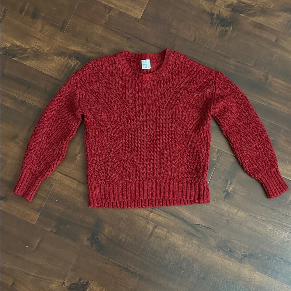 Abercrombie Kids Vibrant Red Knit Sweater, Girls 13/14